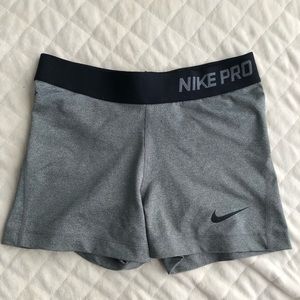 Nike Pro Grey Spandex Shorts